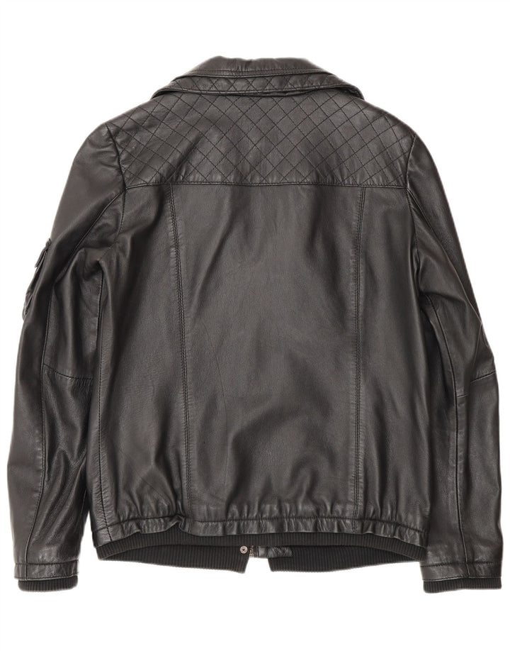 Lee Cooper - Chaqueta de piel para mujer, talla 40, talla M, color negro