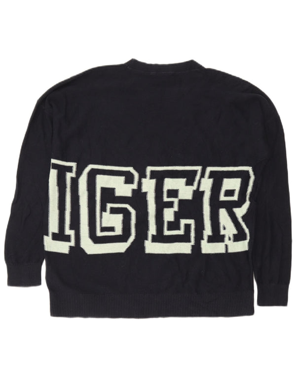 Tommy Hilfiger Suéter con Cuello Barco para Mujer UK 10 Small Azul Marino