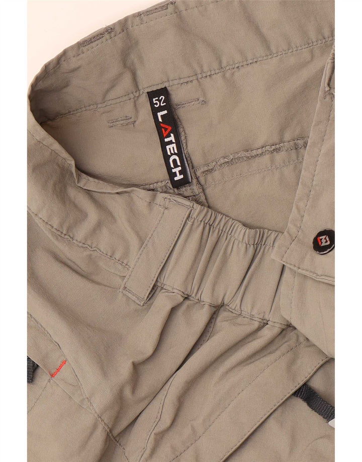 Pantalones cortos cargo vintage para hombre IT 52 XL W38 Gris