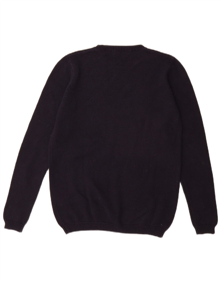 Marks & Spencer - Jersey de cuello redondo para hombre, color azul marino mediano