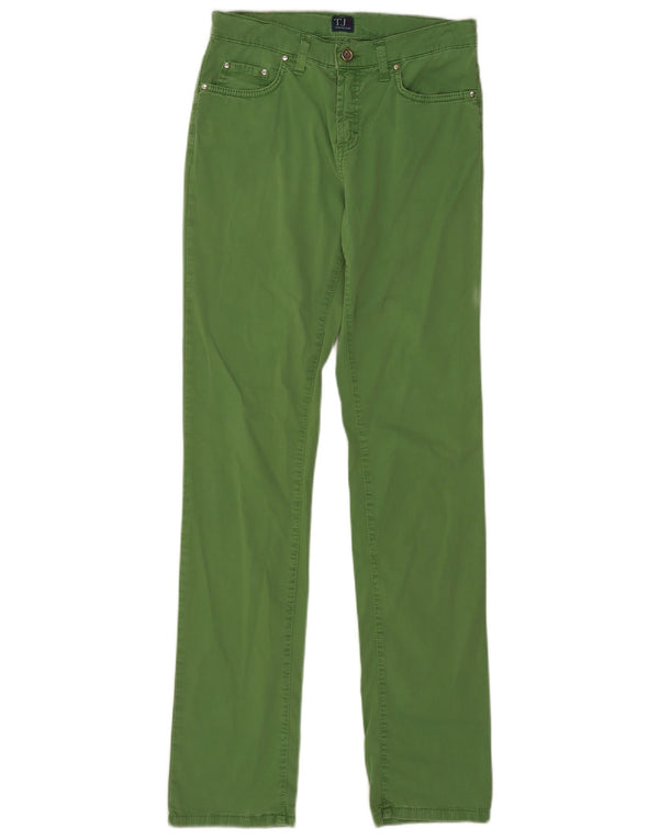 Vaqueros Trussardi Mujer Rectos W27 L32 Verde Algodón
