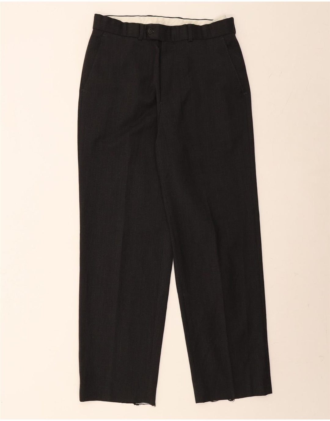 MARKS & SPENCER Pantalón de traje recto para hombre W30 L30 Poliéster gris
