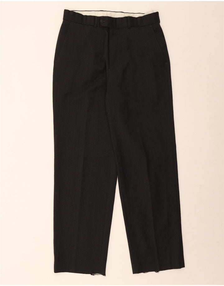 MARKS & SPENCER Pantalón de traje recto para hombre W30 L30 Poliéster gris