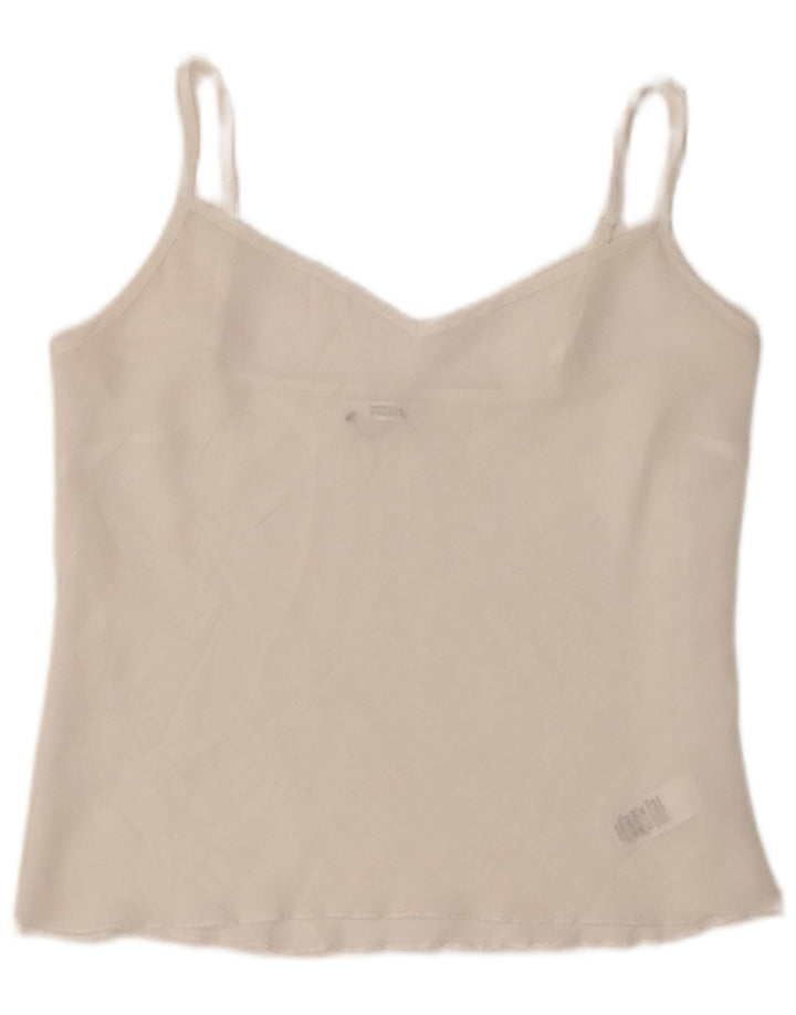 Marks & Spencer Top Cami transparente para mujer UK 40 Poliéster blanco mediano