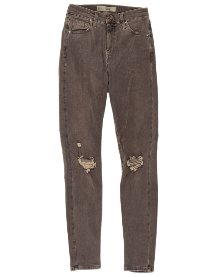 TOPSHOP Vaqueros pitillo desgastados para mujer W26 L27 Algodón gris