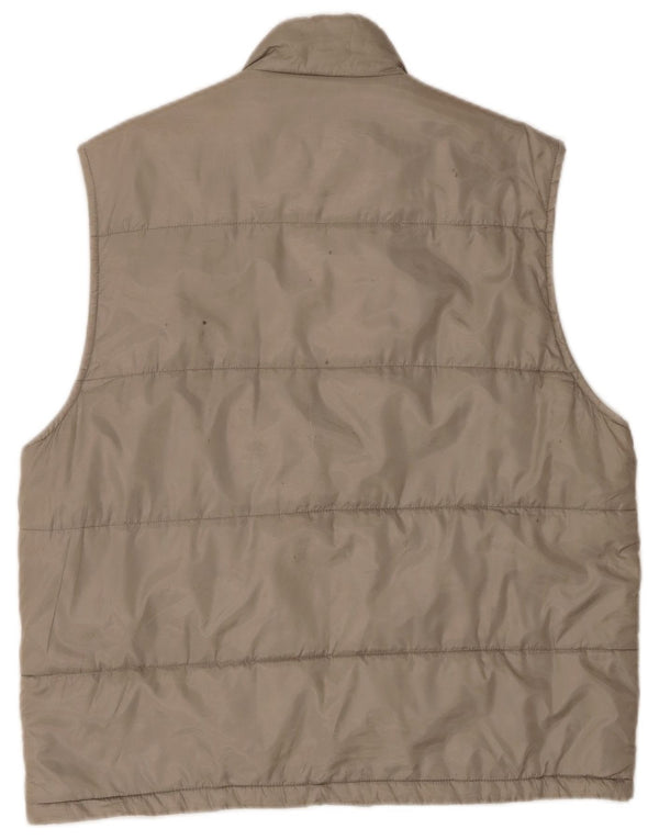 Zara Hombre Chaleco Acolchado UK 42 XL Poliéster Caqui
