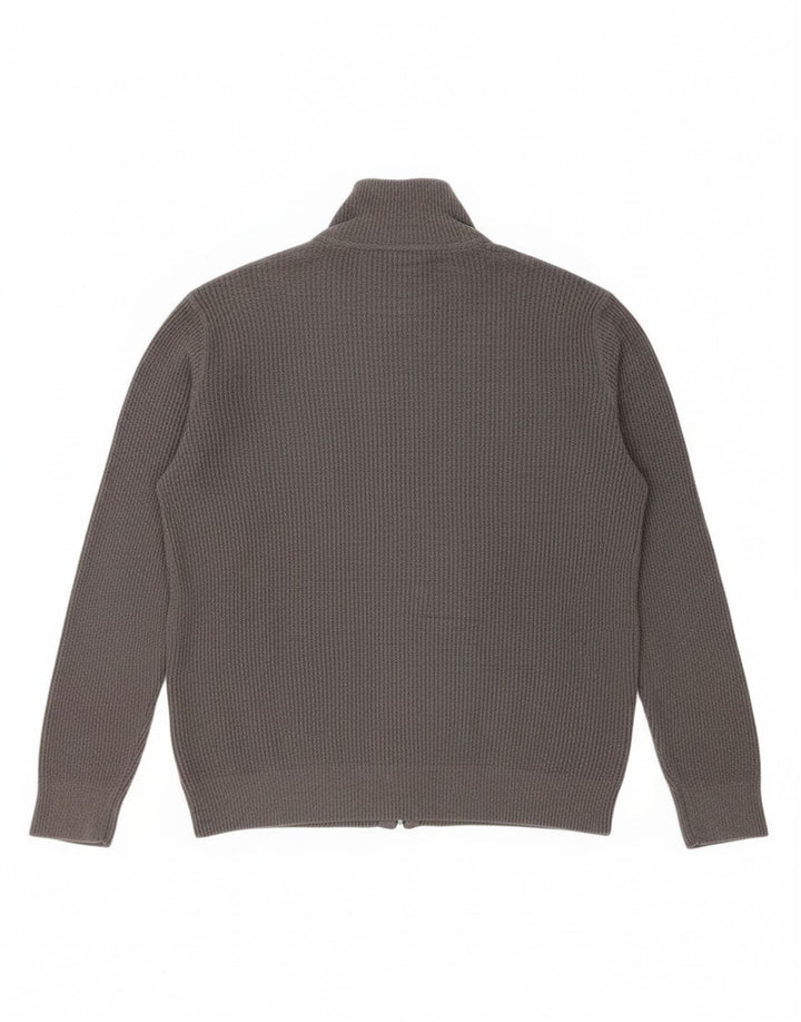 Calvin Klein Jeans Cárdigan para hombre suéter grande gris algodón
