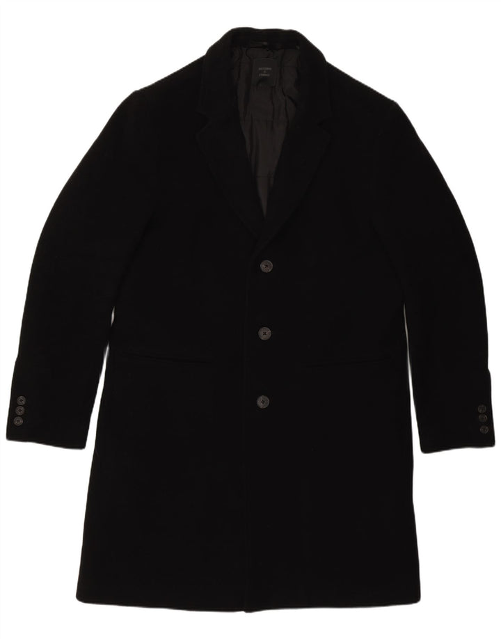 Superdry Abrigo para hombre UK 40 Large Lana negra