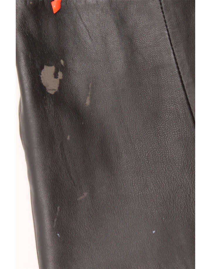 Conbipel Chaqueta Bomber De Cuero Para Hombre IT 48 Cuero Negro Mediano