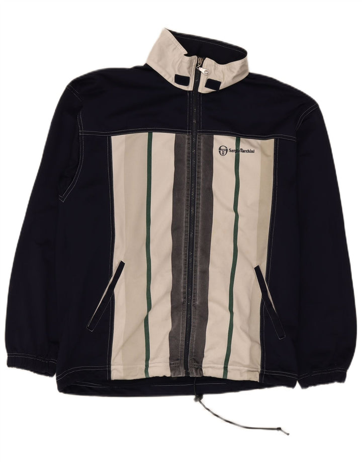 Sergio Tacchini Chaqueta de chándal para hombre con bloques de color azul marino mediano
