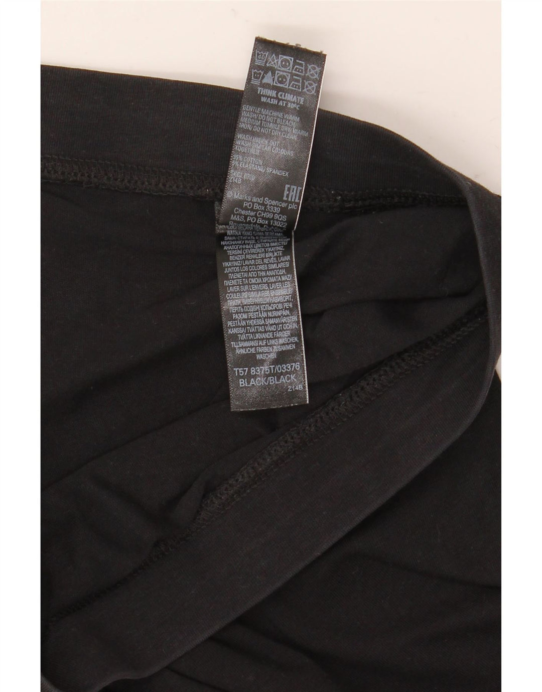 Marks & Spencer Leggings para mujer UK 20 2XL Algodón negro