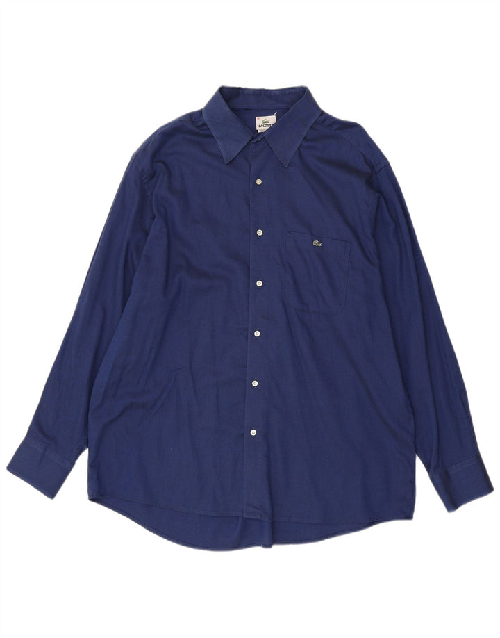 Camisa Lacoste Hombre Talla 46 2XL Algodón Azul