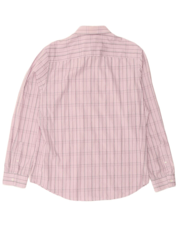 Camisa CALVIN KLEIN Hombre Grande Cuadros Rosa Algodón