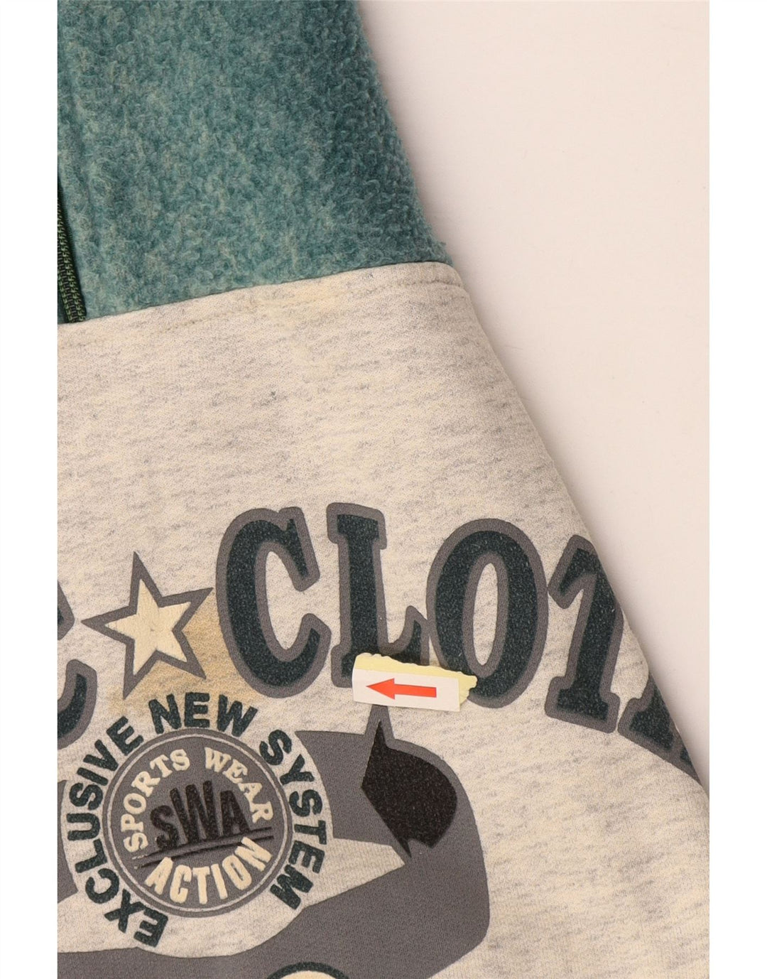 EXTE Sudadera con gráfico y cuello con cremallera para hombre, tipo jersey, color gris grande