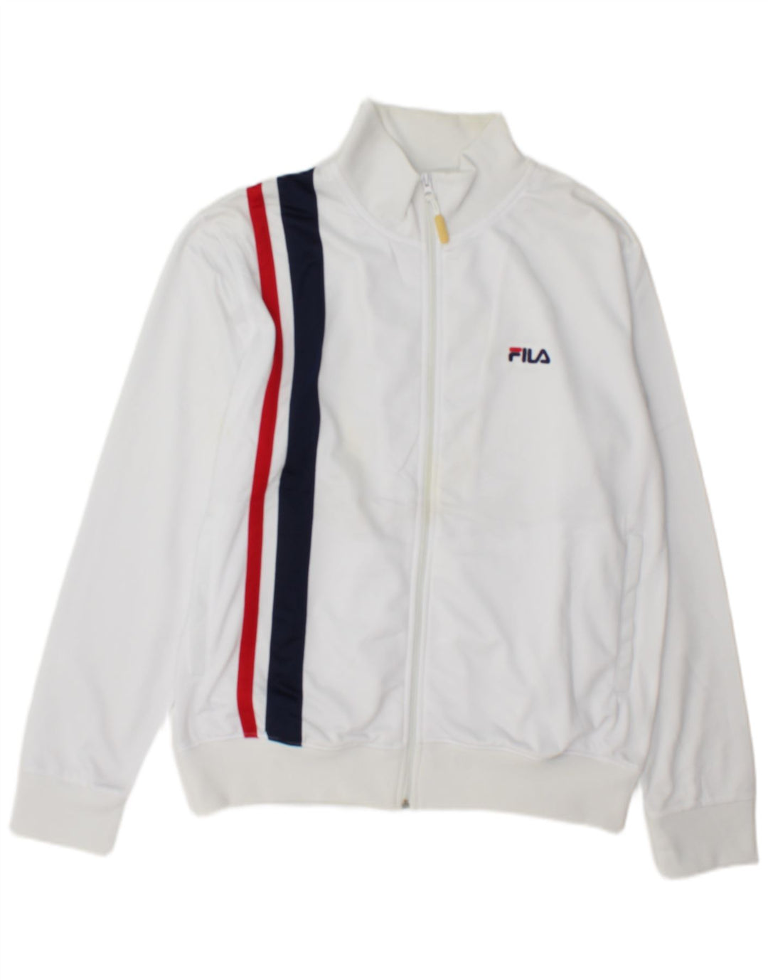 Fila Hombre Chándal Top Chaqueta Medio Blanco Colorblock Poliéster