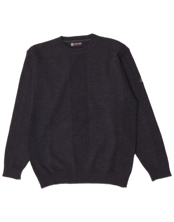 Sail Exp Jersey de cuello redondo para hombre IT 50 Medium Navy Blue Wool