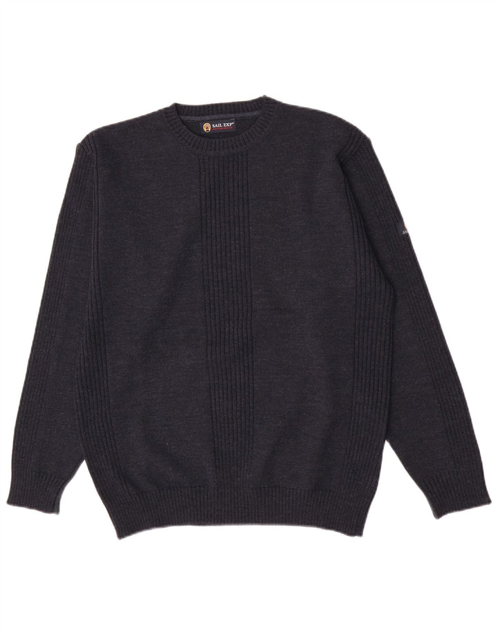 Sail Exp Jersey de cuello redondo para hombre IT 50 Medium Navy Blue Wool