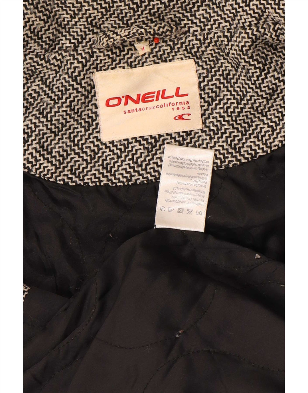 O'Neill Chaquetón para mujer UK 42 Poliéster geométrico gris medio