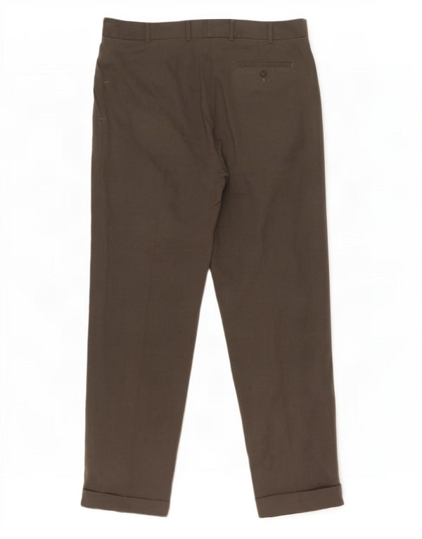 Marks & Spencer Pantalón de traje con pinzas para hombre W38 L31 Lyocell gris