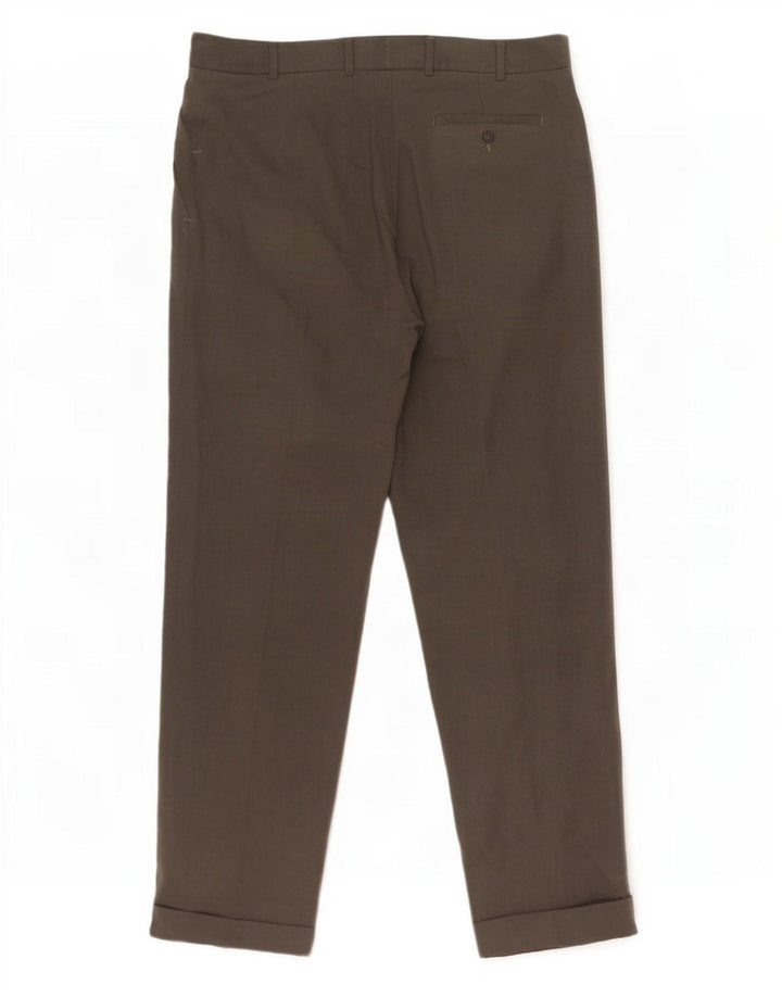 Marks & Spencer Pantalón de traje con pinzas para hombre W38 L31 Lyocell gris