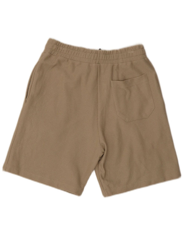 Zara Mens Chino Shorts Medium W31 Beige Cotton