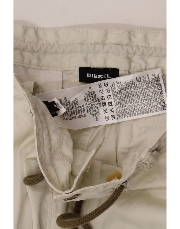 Diesel Pantalones Cortos Cargo Para Hombre W30 Medio Algodón Blanco Roto