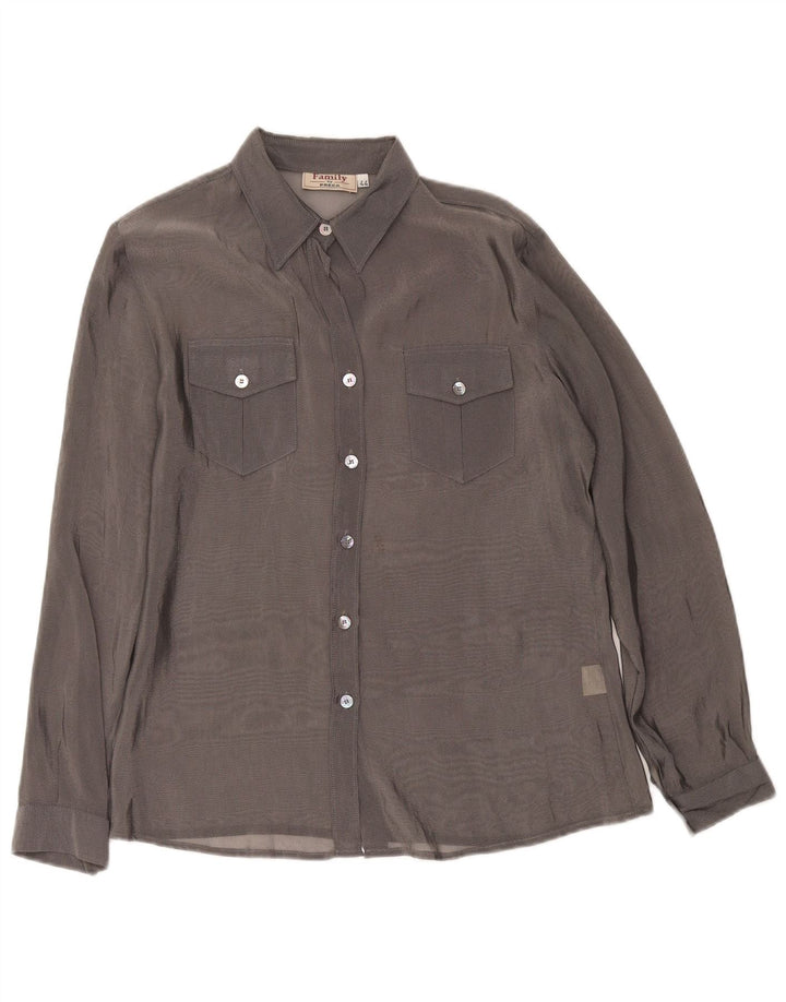 Camisa Preca Mujer Transparente IT 44 Poliamida Gris Medio