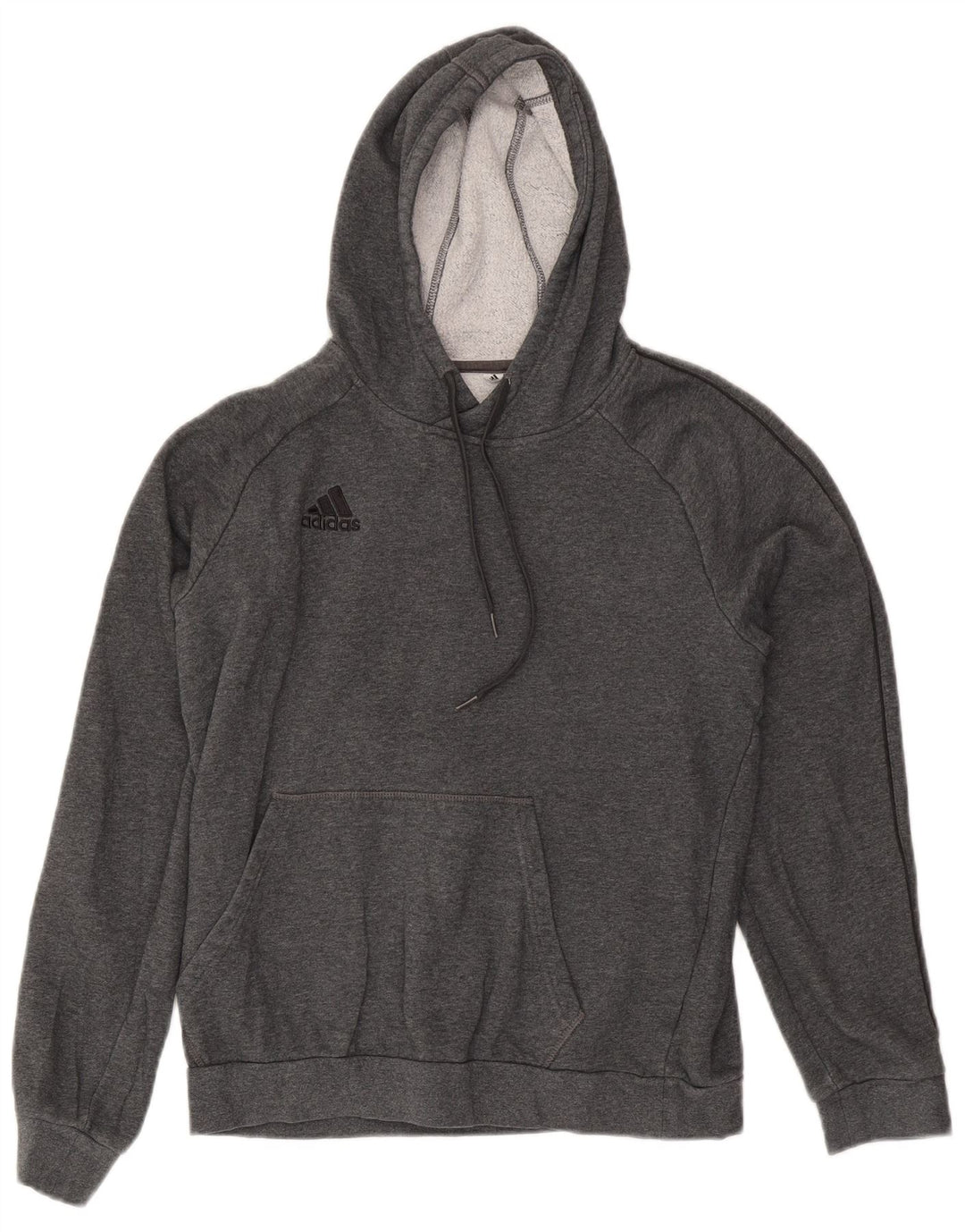 Adidas Hombre Sudadera Con Capucha Jumper Pequeño Gris Algodón