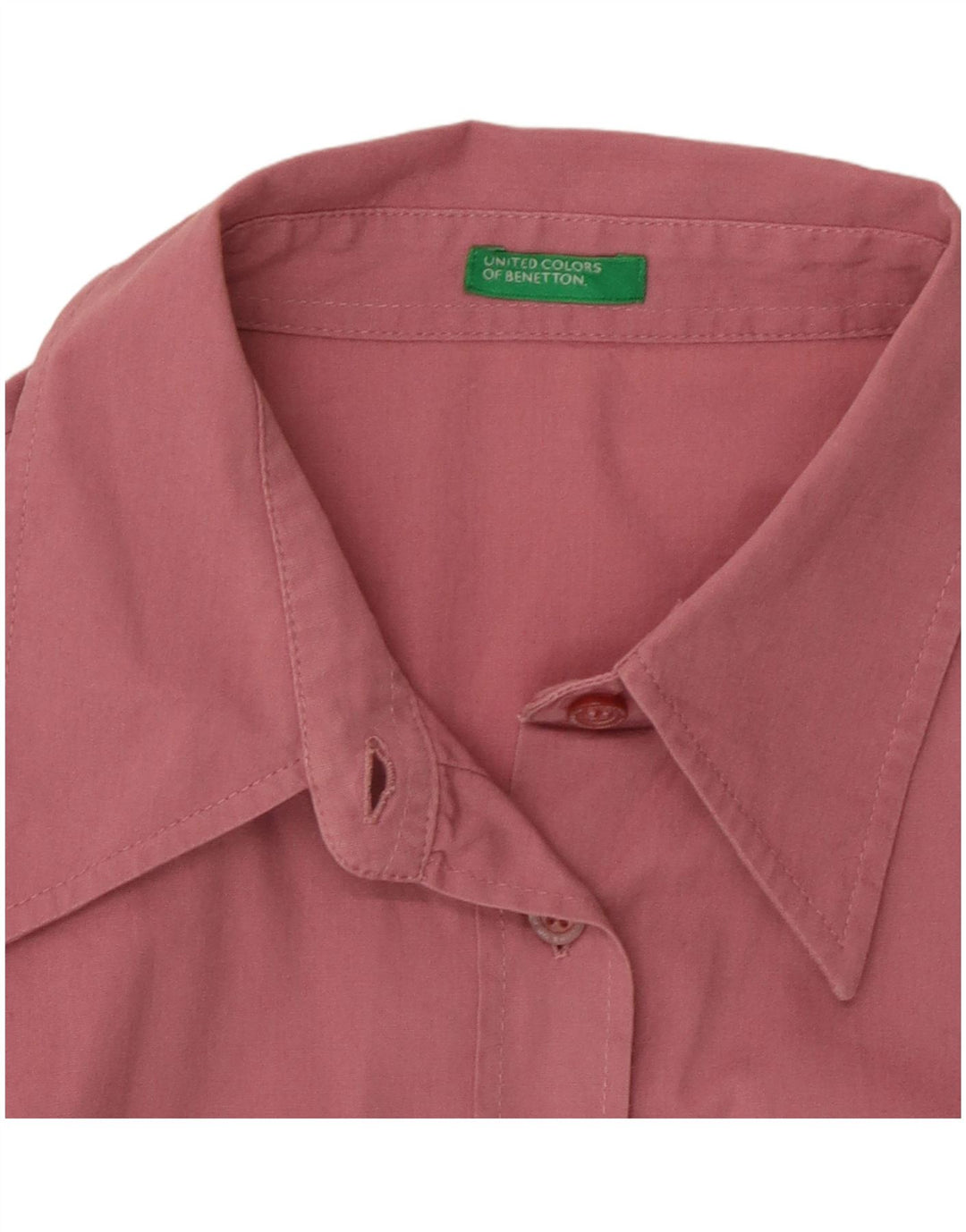 BENETTON Camisa corta para mujer UK 42 Rosa medio