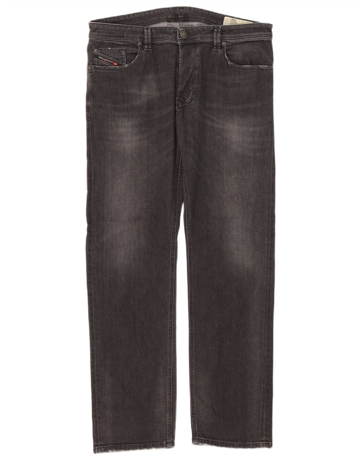 Diesel Hombre Larkee Regular Jeans Rectos W38 L32 Algodón Gris