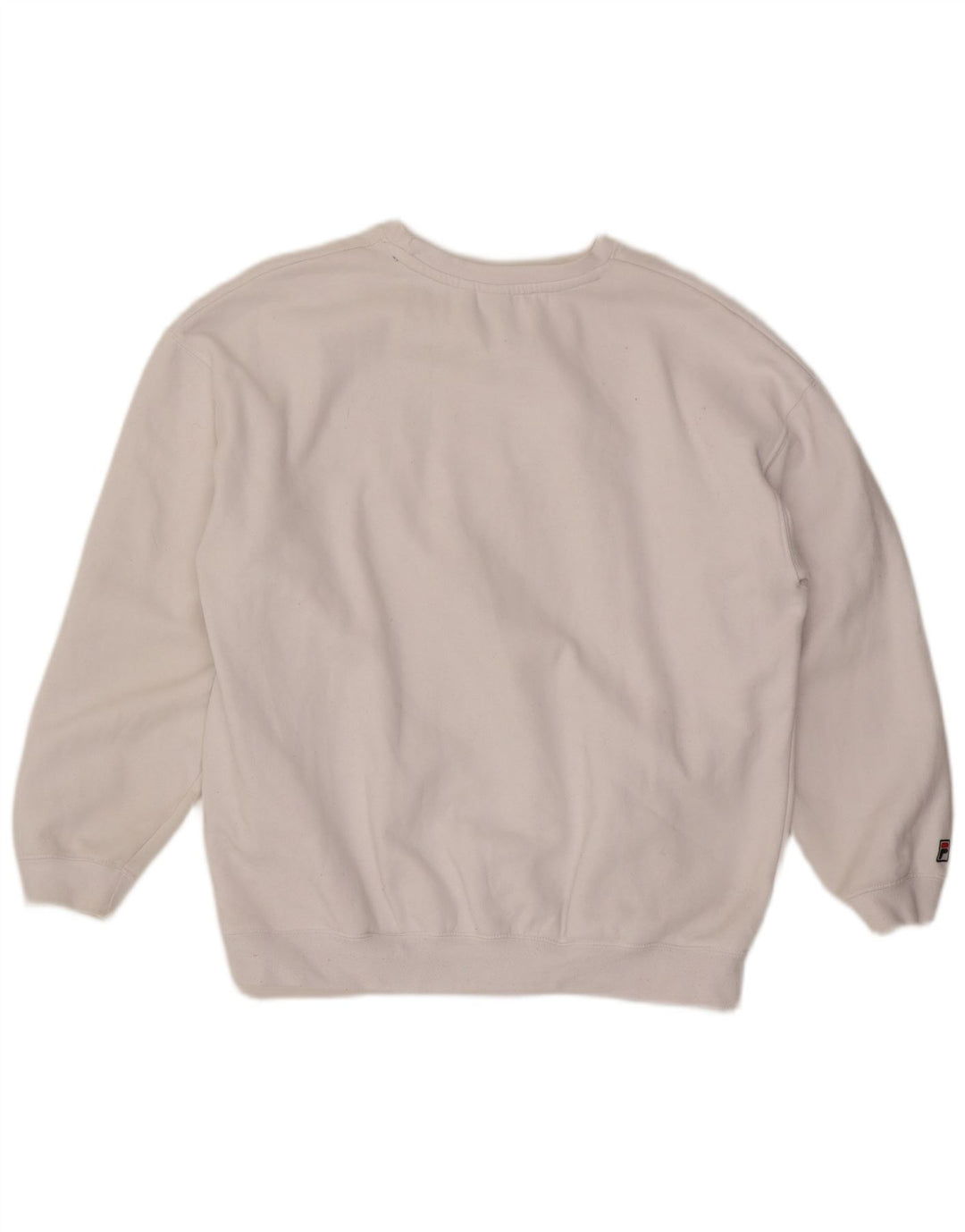 Fila Hombre Graphic Sudadera Jumper Grande Algodón Blanco