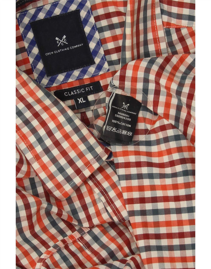 Crew Clothing Camisa de corte clásico para hombre XL Algodón a cuadros multicolor