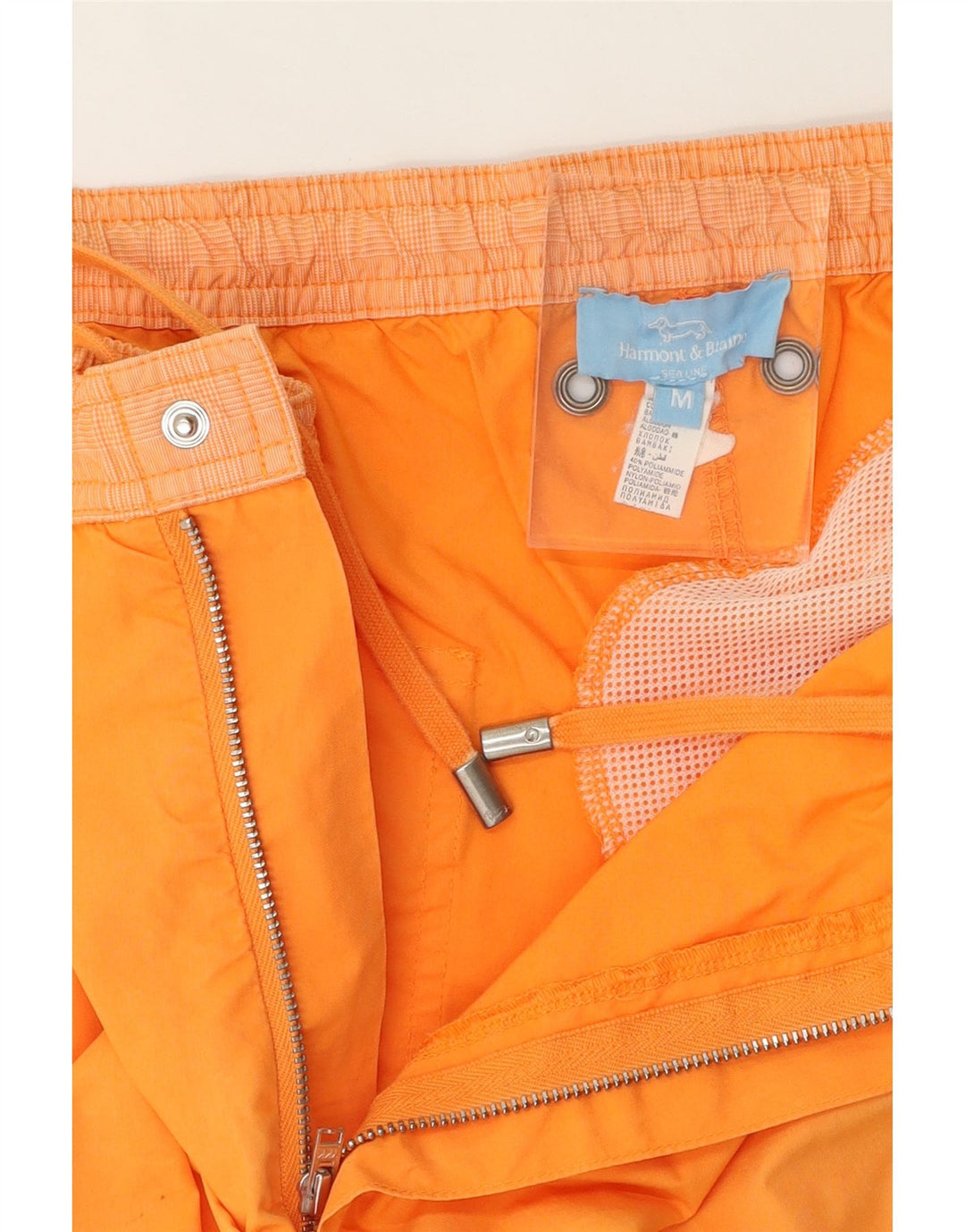 HARMONT & BLAINE Mens Graphic Bermuda Shorts Medium W34  Orange Cotton Vintage Harmont & Blaine and Second-Hand Harmont & Blaine from Messina Hembry 