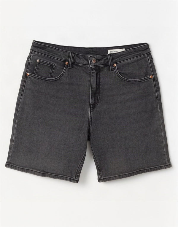 Marks & Spencer Pantalones cortos vaqueros Boyfriend para mujer UK 12 Medium W32 Algodón negro