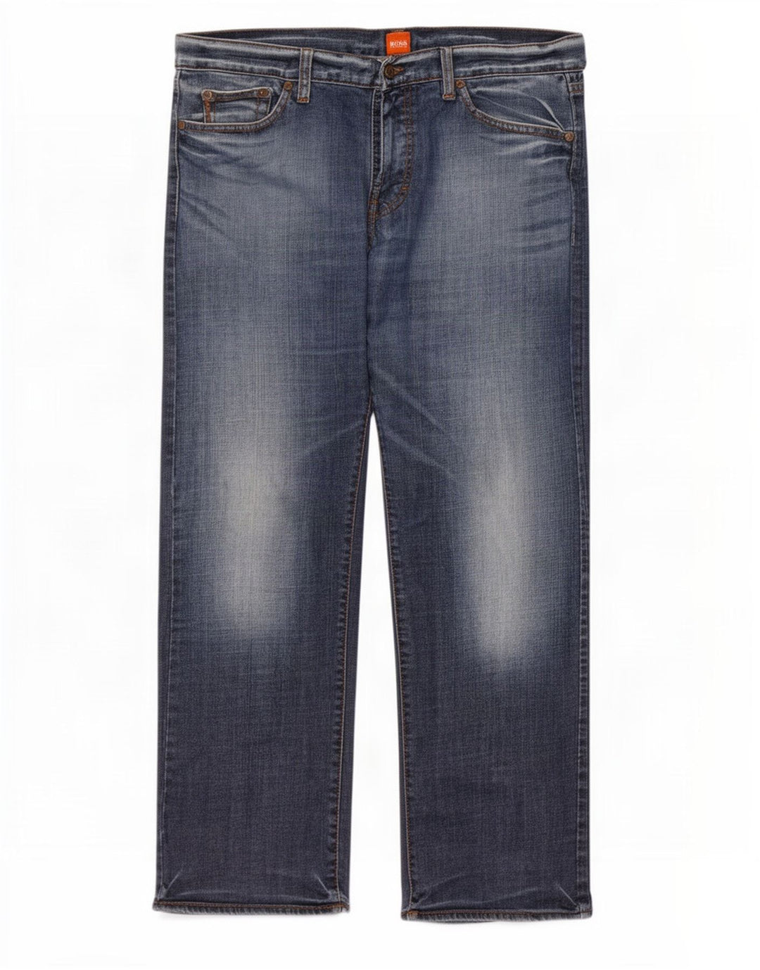 Vaqueros Hugo Boss Hombre Rectos W38 L32 Algodón Azul