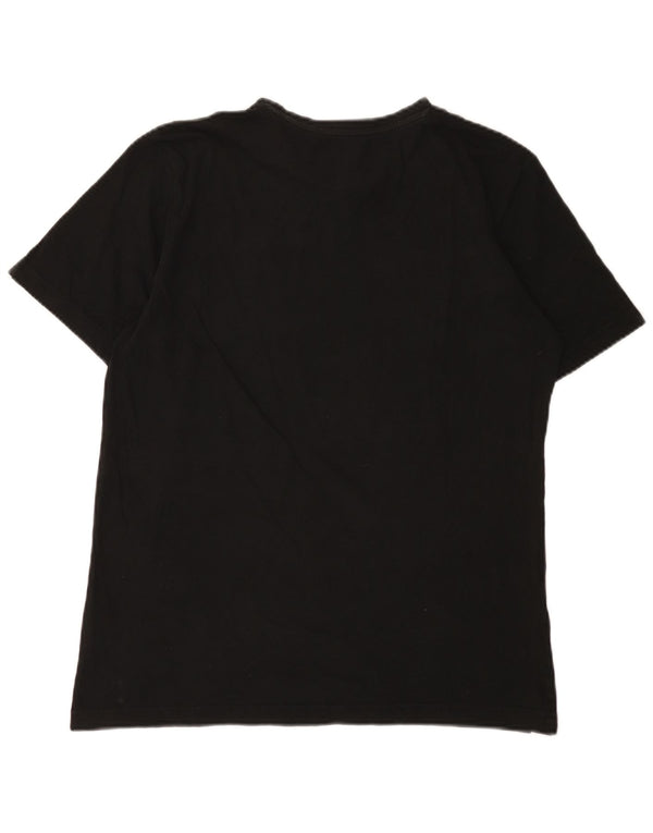 Puma Camiseta gráfica para hombre Top Medium Black Cotton