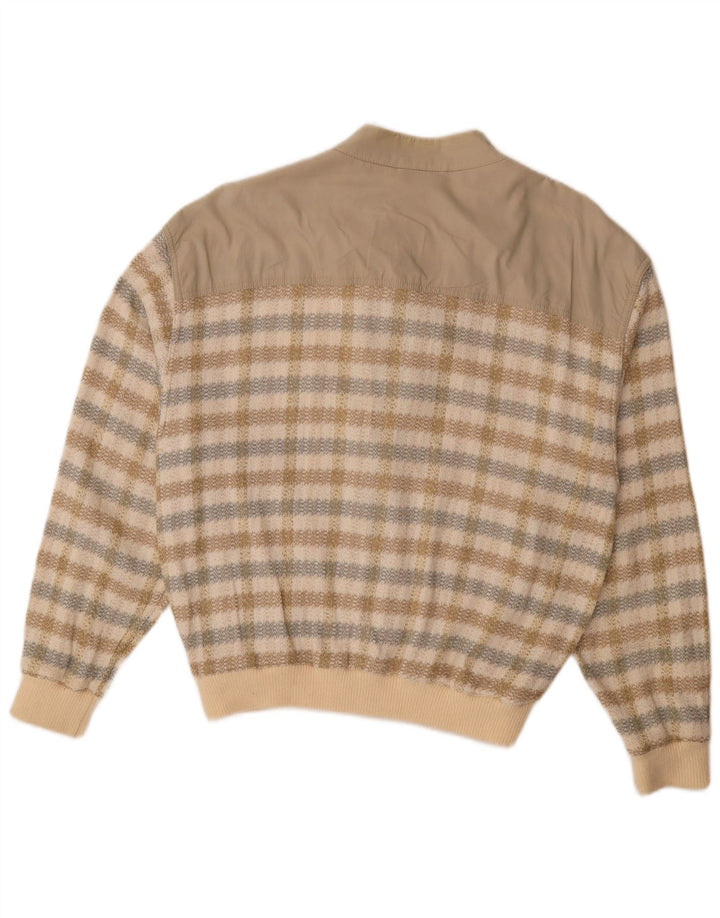 HEMMOND Chaqueta bomber para hombre UK 38 Algodón a cuadros beige mediano