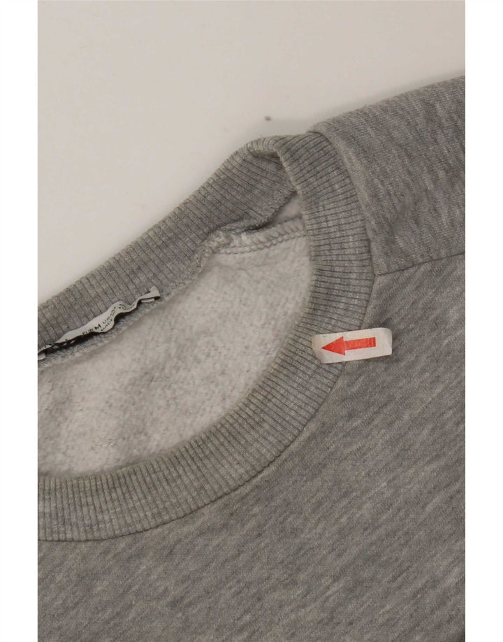 Zara Mujer Sudadera Gráfica Jumper UK 44 Poliéster Gris Medio