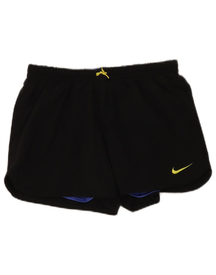 Pantalones cortos deportivos NIKE para mujer UK 8/10 Small Black Poliéster
