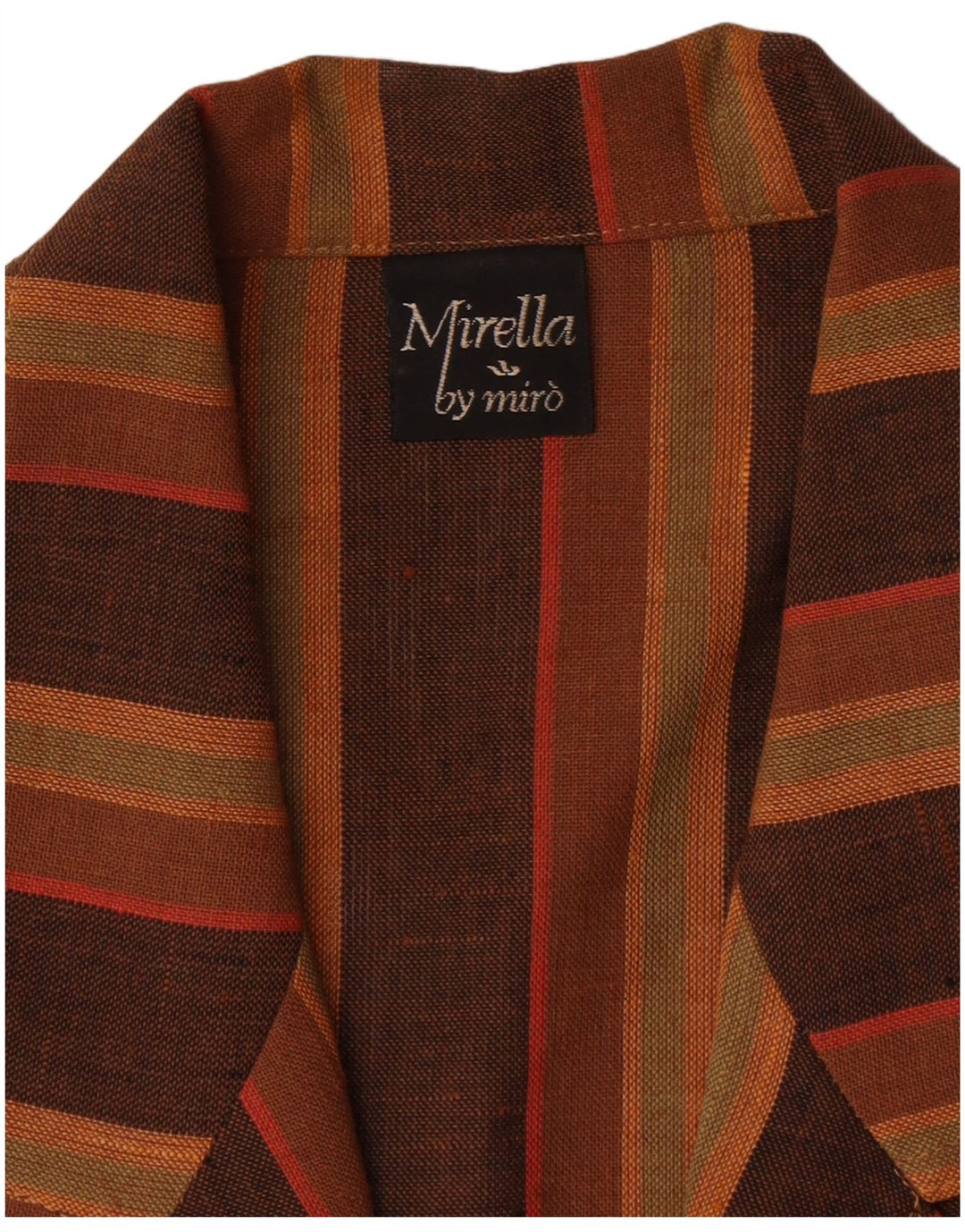 Mirella Chaqueta tipo blazer de 1 botón para mujer UK 44 Marrón medio a rayas