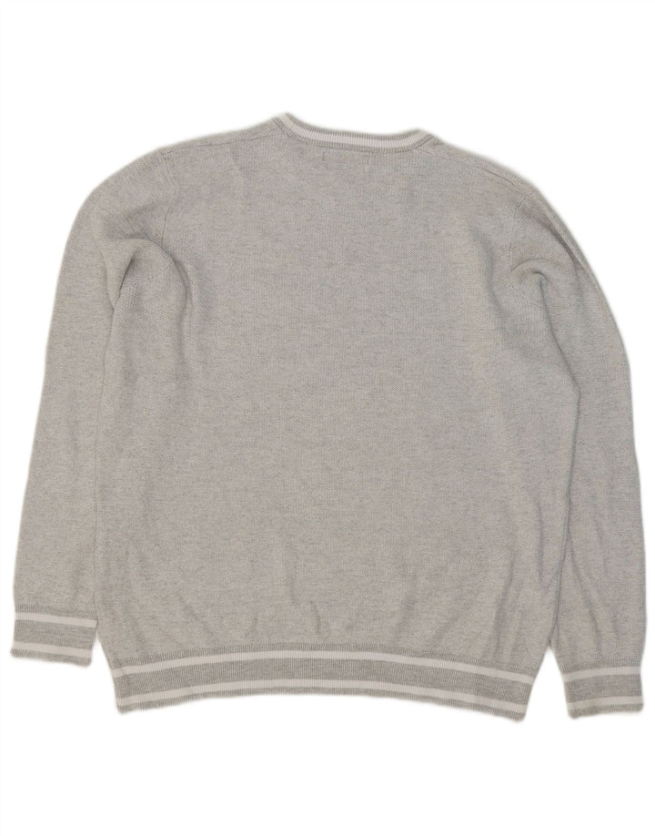 Marks & Spencer - Jersey de cuello redondo para hombre, talla 2XL, algodón gris