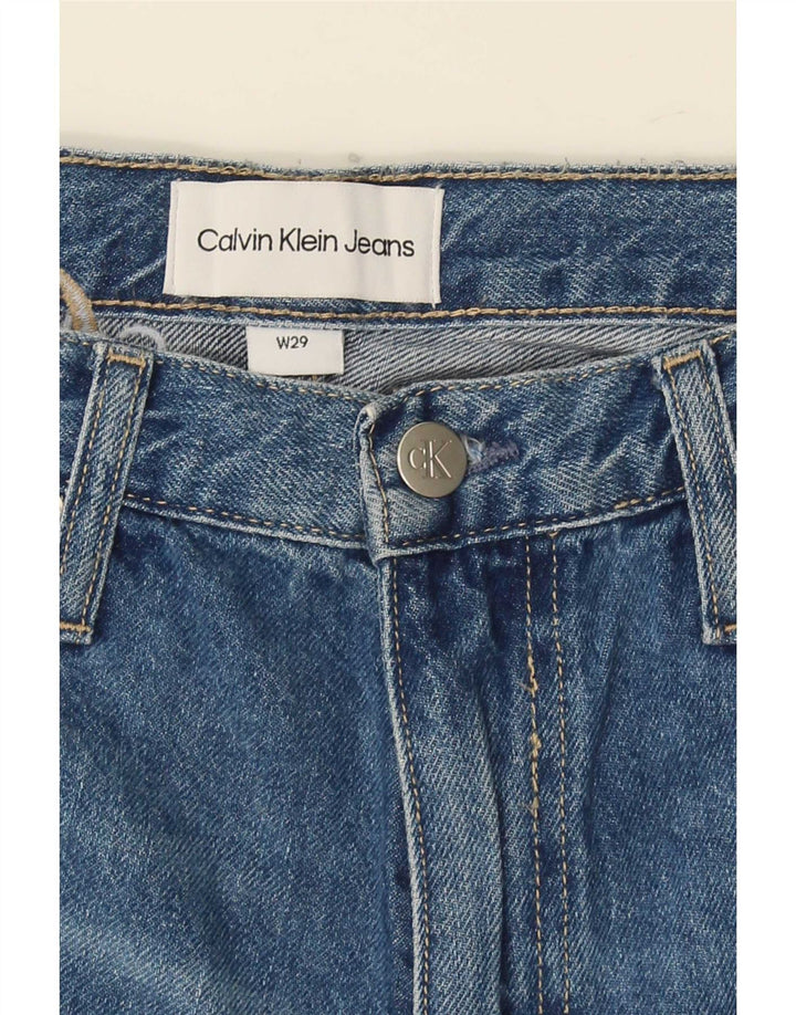 Pantalones cortos de mezclilla desgastados Calvin Klein para mujer W29 Algodón azul medio
