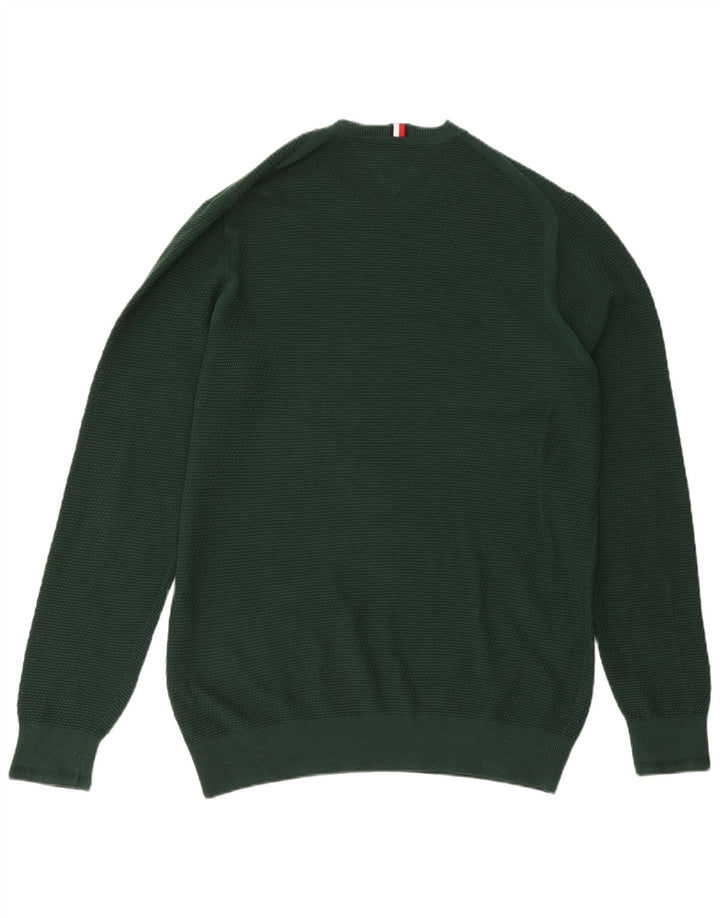 TOMMY HILFIGER Jersey de cuello redondo para hombre XL Algodón verde