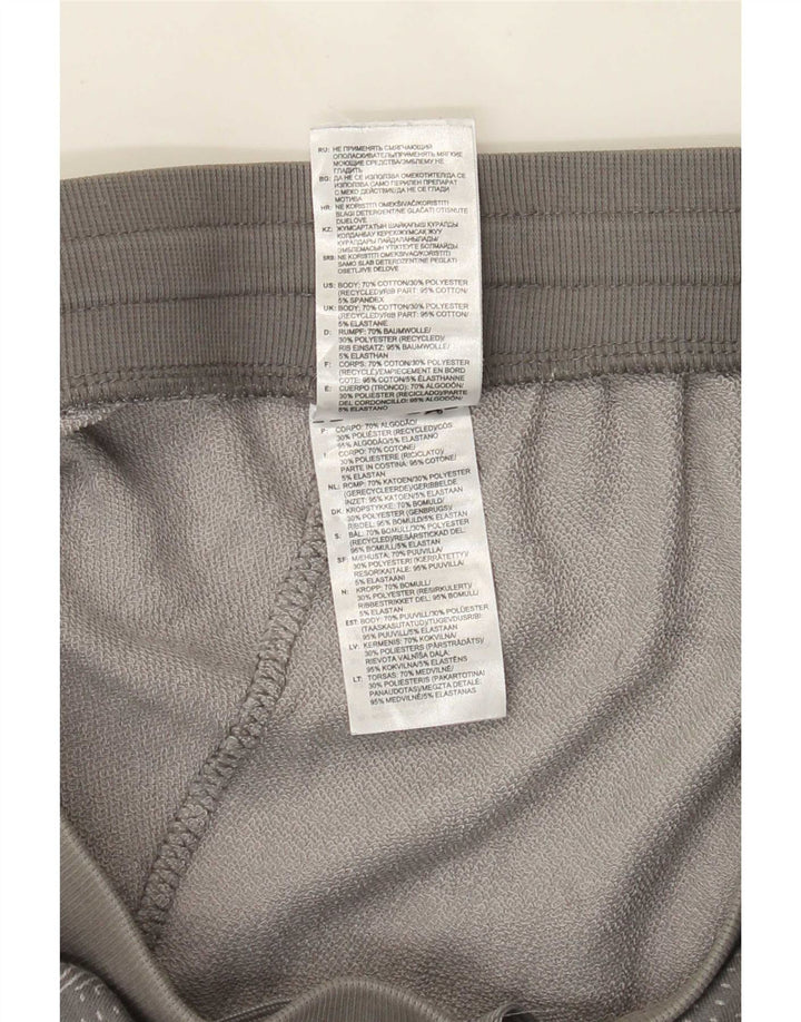Pantalones cortos deportivos Adidas para hombre de algodón geométrico gris medio