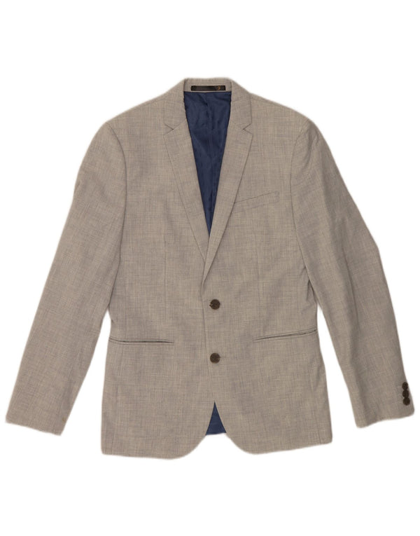 Farah Chaqueta tipo blazer de 2 botones para hombre UK 36 Small Gris Poliéster