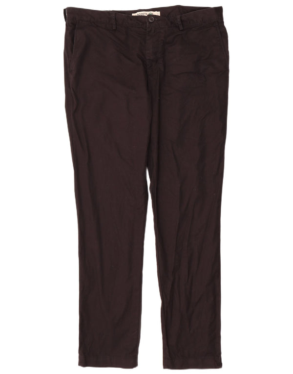 Lacoste Pantalón Chino Slim para Hombre Talla 48 XL W38 L34 Algodón Negro