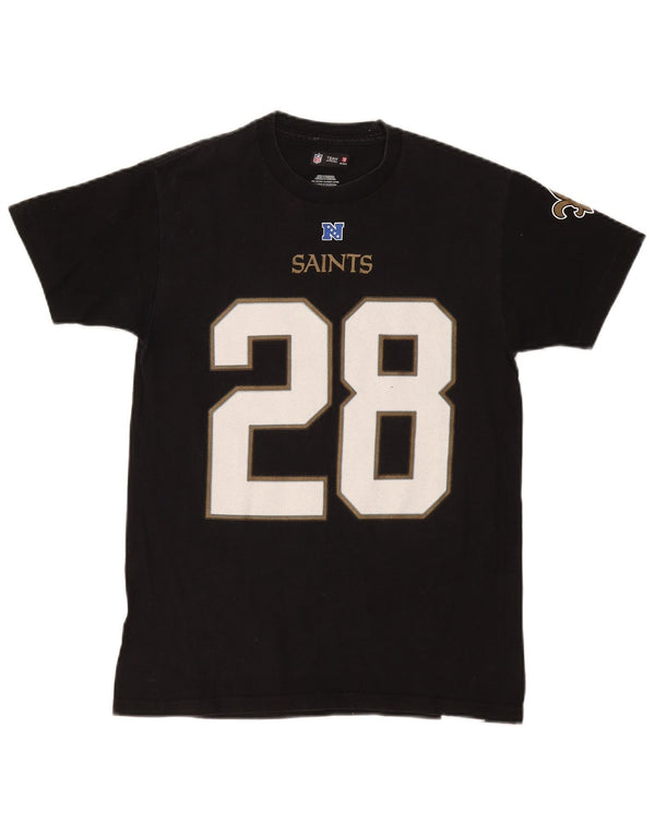 NFL TEAM APPAREL Camiseta gráfica para mujer Top UK 10 Small Black Cotton