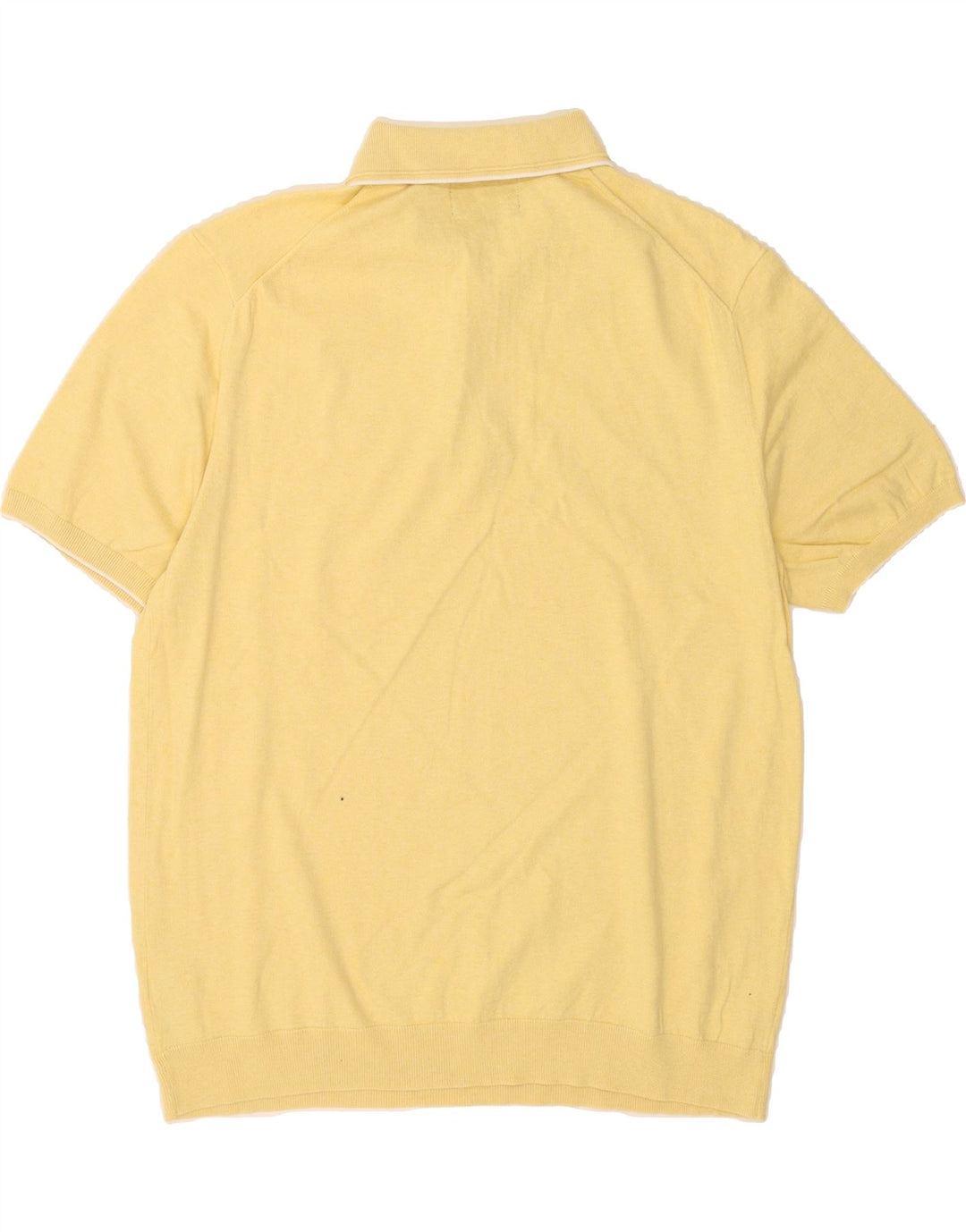 MARKS & SPENCER Mens Polo Shirt XL Yellow Cotton Vintage Marks & Spencer and Second-Hand Marks & Spencer from Messina Hembry 