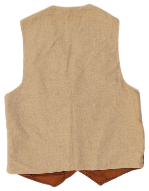 ALLISON Chaleco de ante para hombre UK 38 Cuero marrón medio