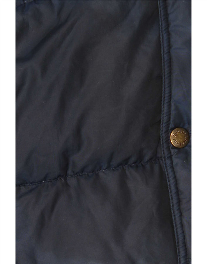 Sergio Tacchini Chaqueta acolchada con capucha para hombre UK 40 Large Poliamida azul marino